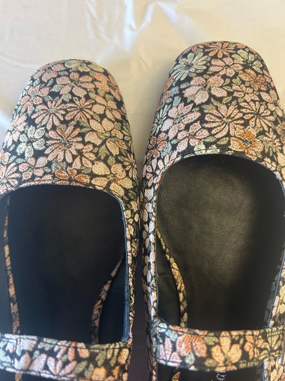 Free People Floral Mary Jane Flats in Pink Multi Color - Picture 5 of 7